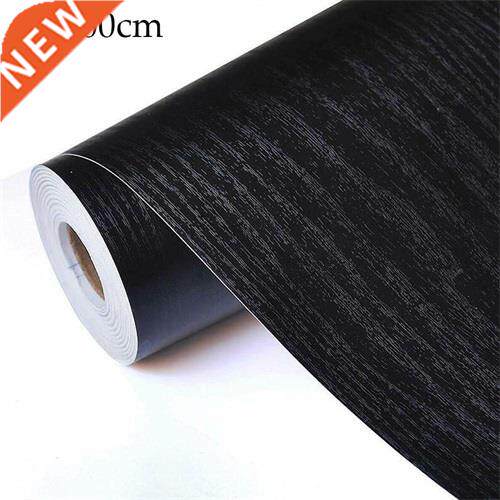 45x200cm Black Wall Stickers Wood Grain Thickening