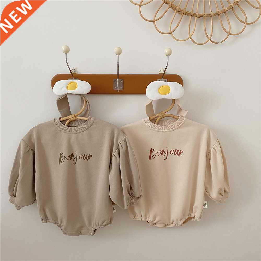 New 2022 Baby Girls Boys Bodysuits Baby Simple Embroidery Lo