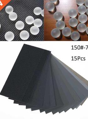 New 15Pcs Sand Paper Sheets Silicon Carbide Home Coarse 150-
