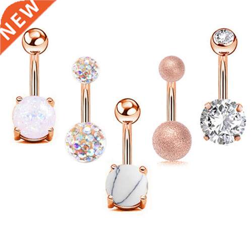 Woman Exquisite Body Jewelry Short Stone Navel Nail Zircon N