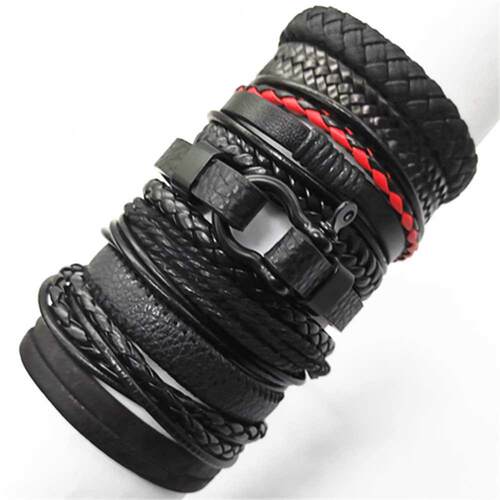 Fashion Bracelets 10pcs/set Wrap Woven Fashion Handmade Men