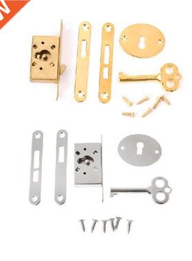 Kunci Laci Antik dengan Kunci Kabinet Kotak Kecil Antik