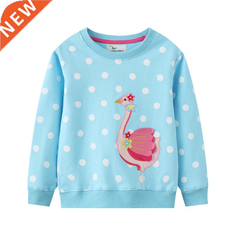 Jumping Meters New Autumn Winter Girls Sweatshirts Dots Flam