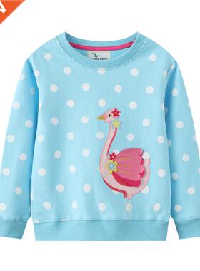 Jumping Meters New Autumn Winter Girls Sweatshirts Dots Flam