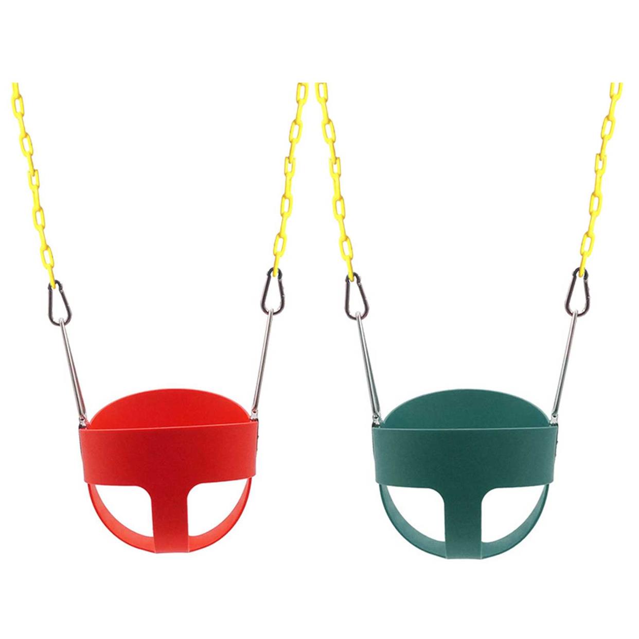 Kids Swing Set Full Bucket Toddler Swings With Chains