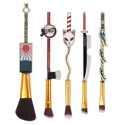 5pcs/set Demon Slayer Kimetsu no Yaiba Makeup Brush Japan An