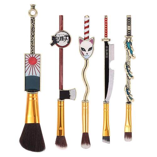 5pcs/set Demon Slayer Kimetsu no Yaiba Makeup Brush Japan An
