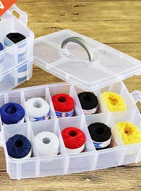 Detachable 3 Layer Clear Plastic Container Storage Box