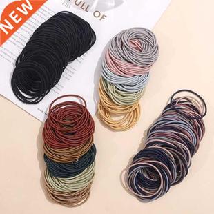 100/50pcs/bag 5CM Hair Ties Women Rubber Bands Scrunchies El