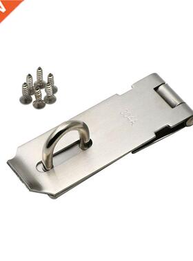 Gate Door Latch Lock Padlock Hasp Staple 160mm Long Silver