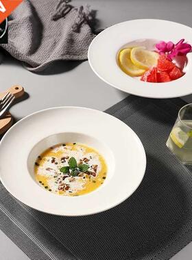 Pasta straw plate european-style soup plate straw hat bowl