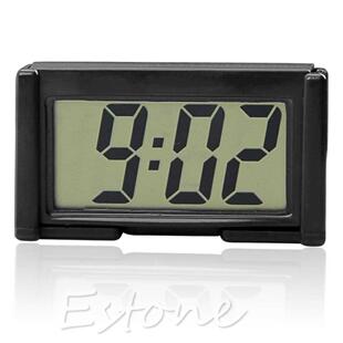 Interior Car Auto Desk Dashboard Clock LCD Screen Self-Adhes