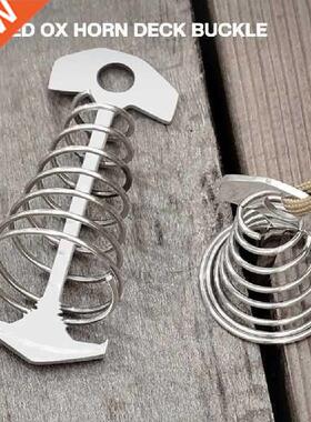 5pcs Wnd Rope Buckle Sprng Fshbone Deck Pegs Hooks