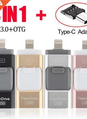 4 in1 128GB 64GB 2GB 16GB 8GB Metal USB .0 OTG iFlash Driv