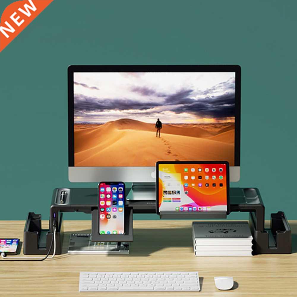 Computer Monitor Raised Rack Usb Extendable Folding Desktop