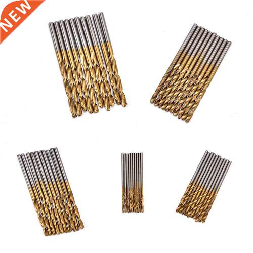 50Pcs/lot 1/1.5/2/2.5/3mm Titanium Coated Drill Bits HSS Hi