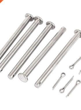 304 Flat Head Round Clevis Pins Fastener M5x60mm 5pcs