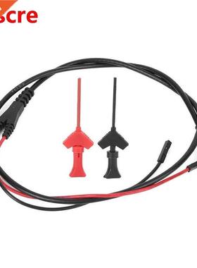 Test Cable Jumper Wire Connector with 2mm Testing Hook Red +