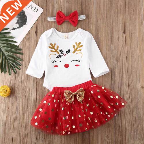 Christmas Clothes For Infant Baby Girl Long Sleeve Romper To