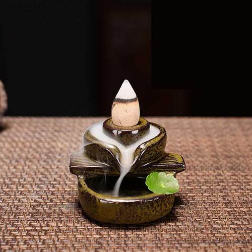 Waterfall Incense Burner Backflow Mini Buddha Censer Backflo