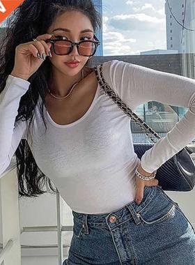 Long Sleeve T Shirt Women Autumn Korean Style white Blusas