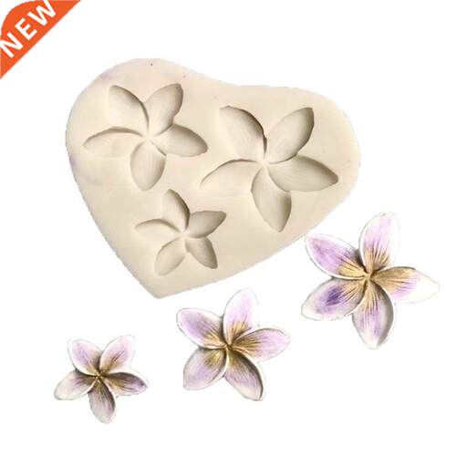 Hot Newest Frangipani Fondant Molds Plumeria Flower