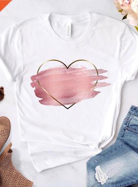 Hert flower print ldies T-shirt ldies csul bsis O-col