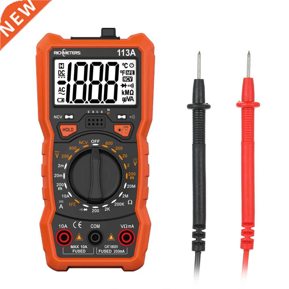 RM11A NCV Digital Multimeter 2000 Counts HFE AC/DC Voltage