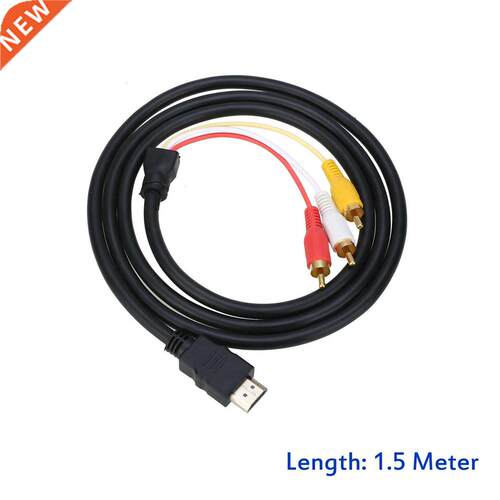 10 PCS 1.5m HDMI-Compatible To 3RCA Video Audio Cable 1080P