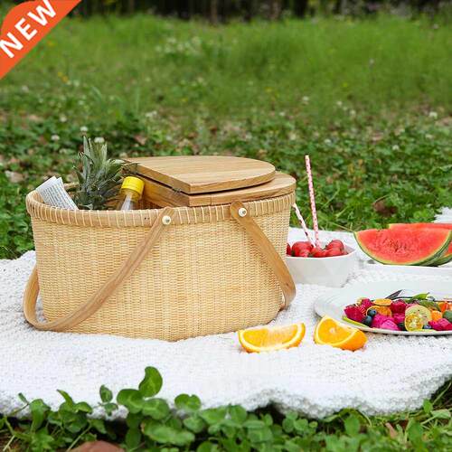 Garden Picnic Basket Supermarket Rattan Basket Shopping
