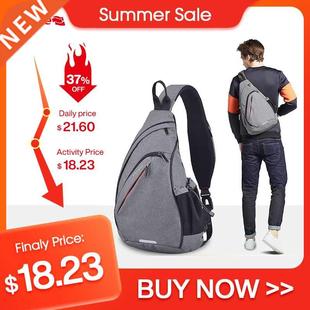 Mixi Men One Shoulder Backpack Women Sling Bag Crossbody USB