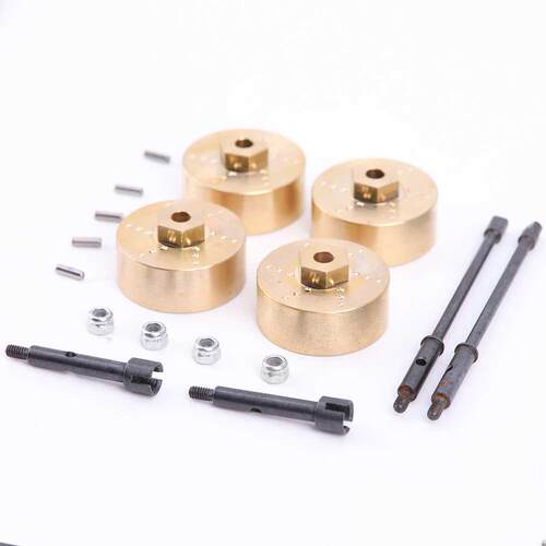 6/4 mm THK Brass Heavy Counterweight Wheels Hex