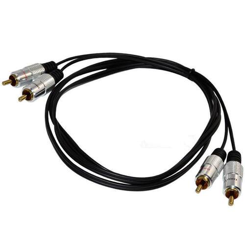 5m Premium Twin 2 Phono RCA male To 2RCA male Audio Cable