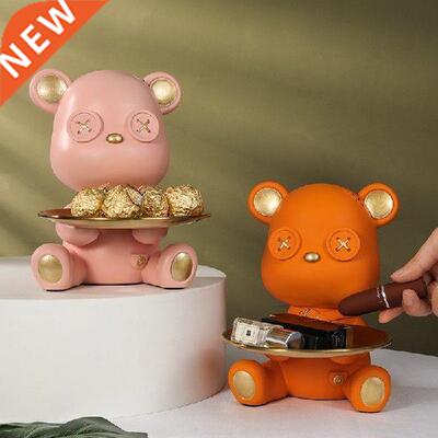 Modern and simple bear tray decoration key storage living