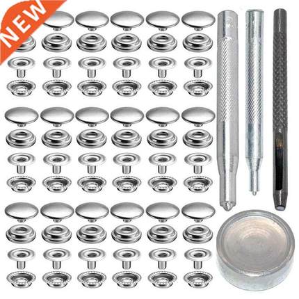 72Pcs 15MM Stainless Steel Fastener Snap Press Stud Button