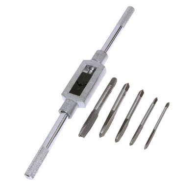 M3-M12 Ratchet Tap Wrench Machinist Tool + 5pcs Screw Thread