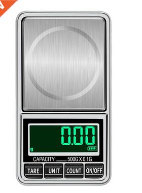 USB Charging Kitchen Scale 500g 0.01g Electronic LCD Digital