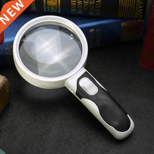 20 Times Optical Magnifying Glass With LED Lights Diameter 8