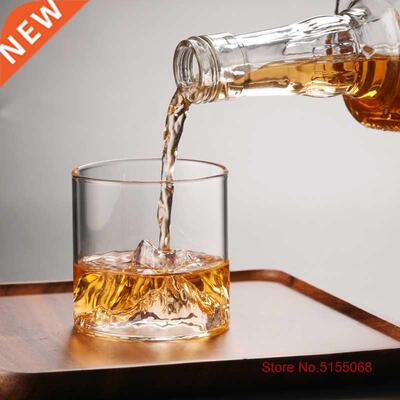 Large 3D Mountains Japanese Whisky Glasses Old Fashioned Whi