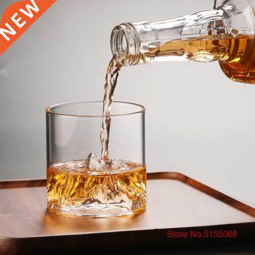 Large 3D Mountains Japanese Whisky Glasses Old Fashioned Whi