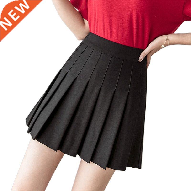 Women Pleated Skirt Cute Sweet Girl School Uniform Skirt Bla