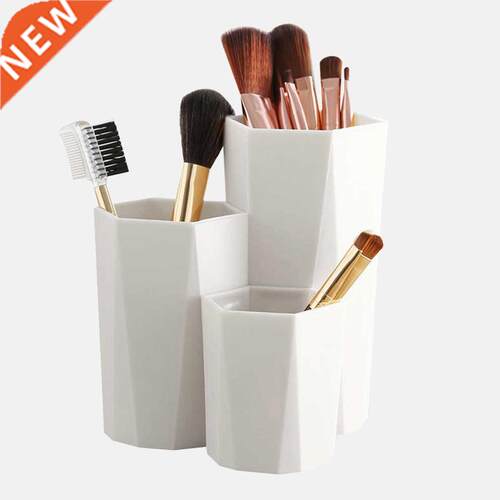 3 Lattices Cosmetic Make-up Brush Storage Box Makeup Nail P