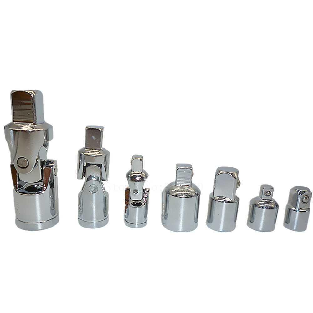 7 Piece Joint & Reducer Socket Adaptor Set 1/2 3/8 1/4 D