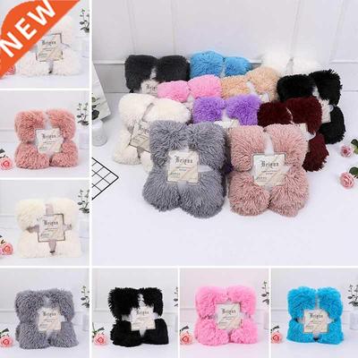 Bed Sofa Blanket Gift Super Soft Long Shaggy Fuzzy Fur Faux