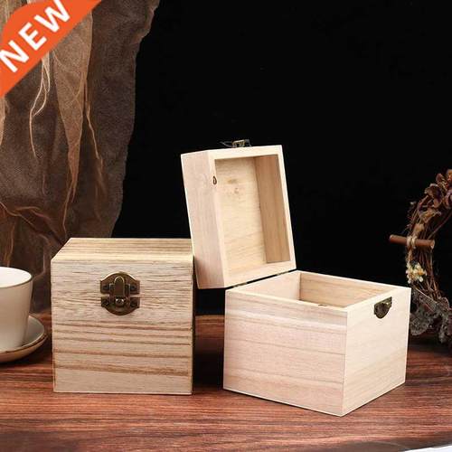 1PC Retro Wooden Box Postcard Storage Organizer Box Retro Je