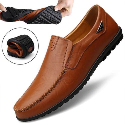 Genuine Leather Men Casual Shoes Luxury Brand 2022 Mens Loaf