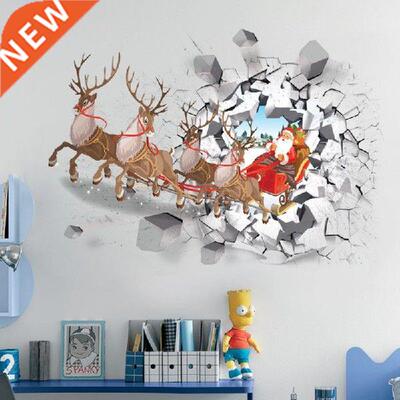 Noel Shopwindow Stickers Navidad Christmas Ornament Show