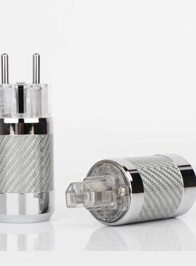 Hifi audio Silver Plated EU Schuko Power Plug IEC Female con
