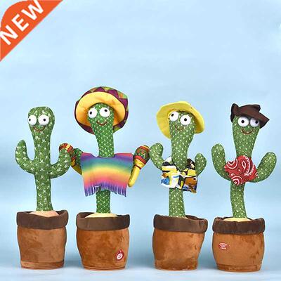 USB Charging Dancing Cactus Music Box Electronic Singing Plu
