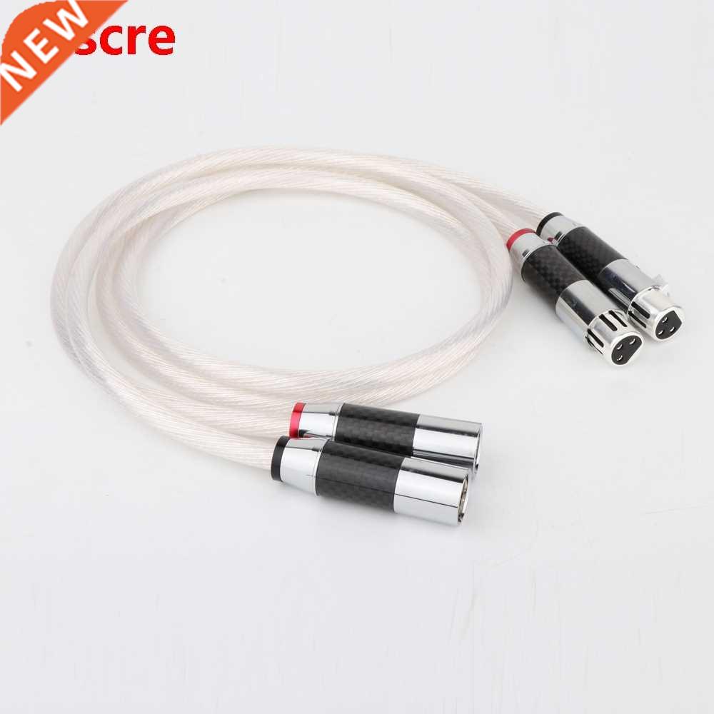 Pair 7N OCC Pure Copper Silver Plated Audio Balance Cable Hi